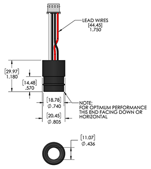 размеры кислородного датчика PSR-11-58-HC